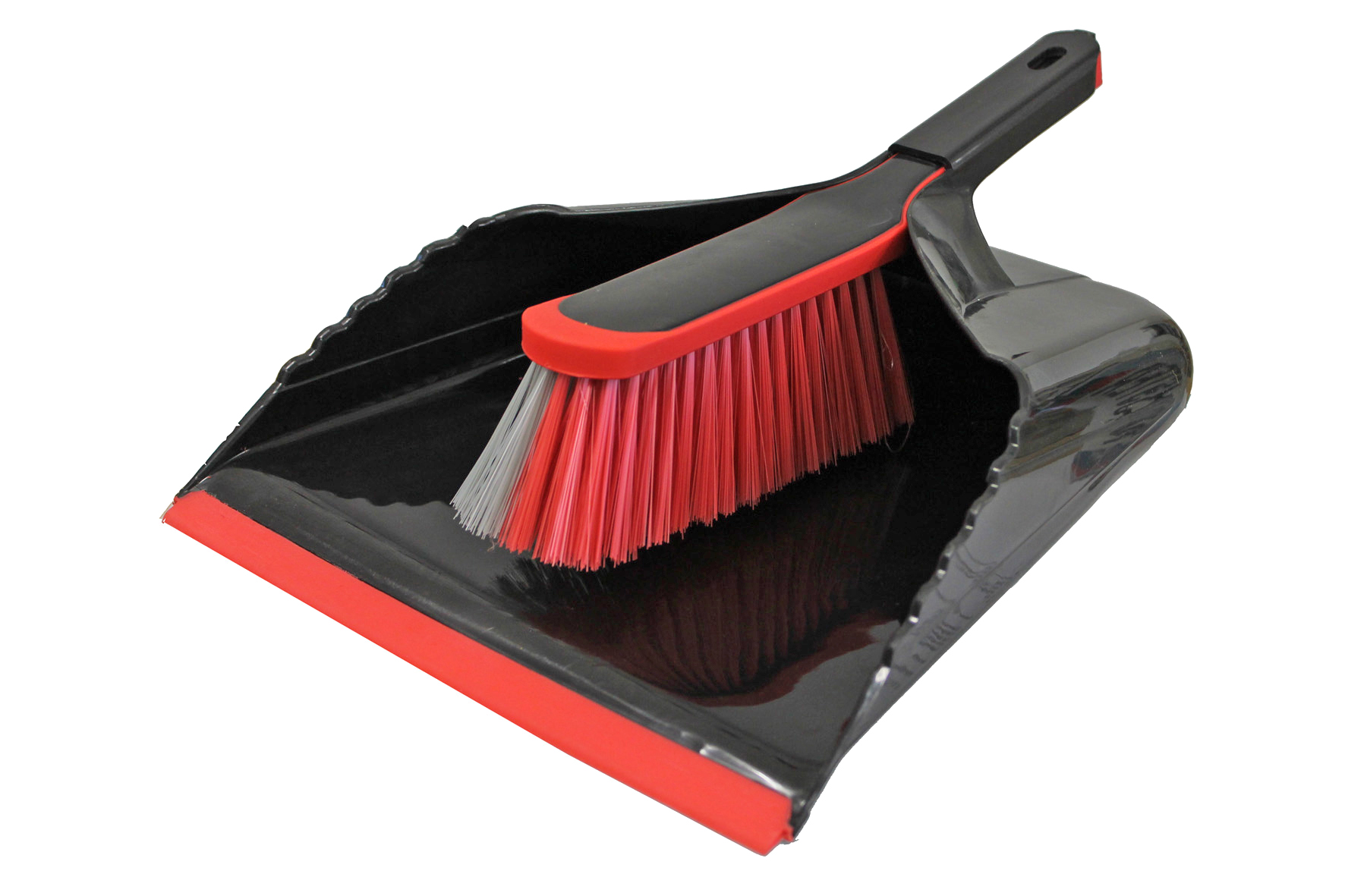 178554512124_4022551339657 Bürstenmann Kehrganitur Kunststoff, schwarz/rot