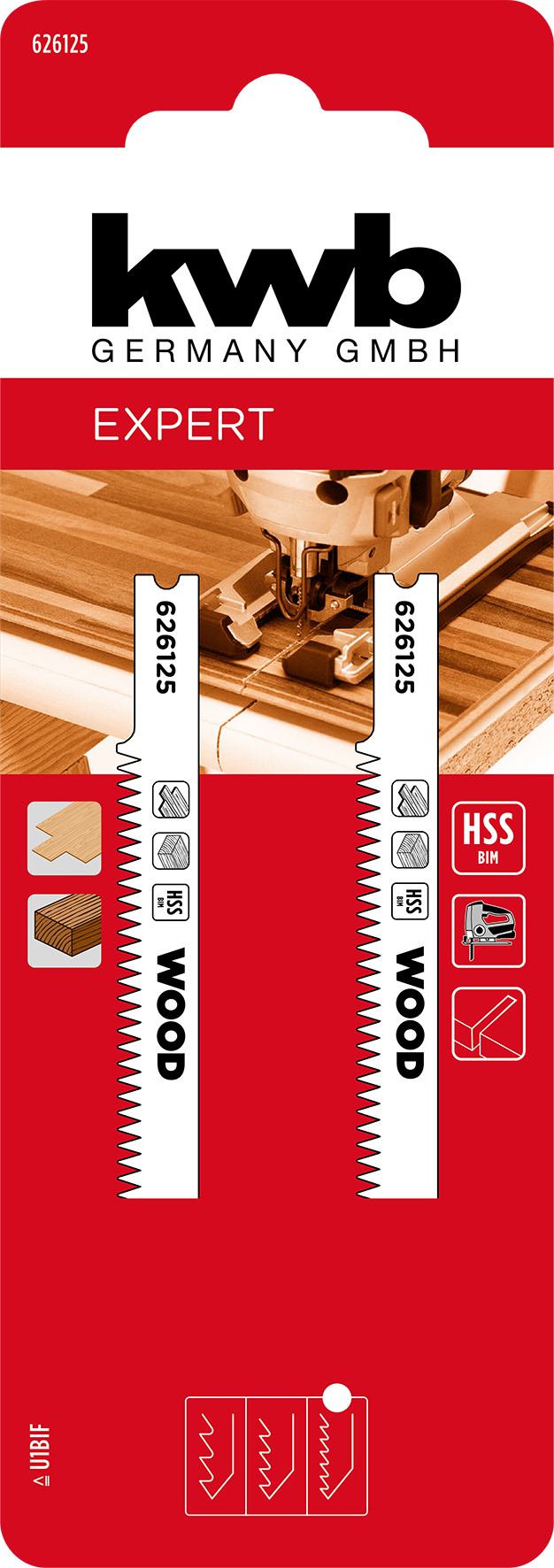 kwb HSS-BiM-Stichsägeblätter mit U-Schaft für Laminat und Hartholz, fein, 70 mm kwb HSS-BiM-Stichsägeblätter mit U-Schaft für Laminat und Hartholz, fein, 70 mm