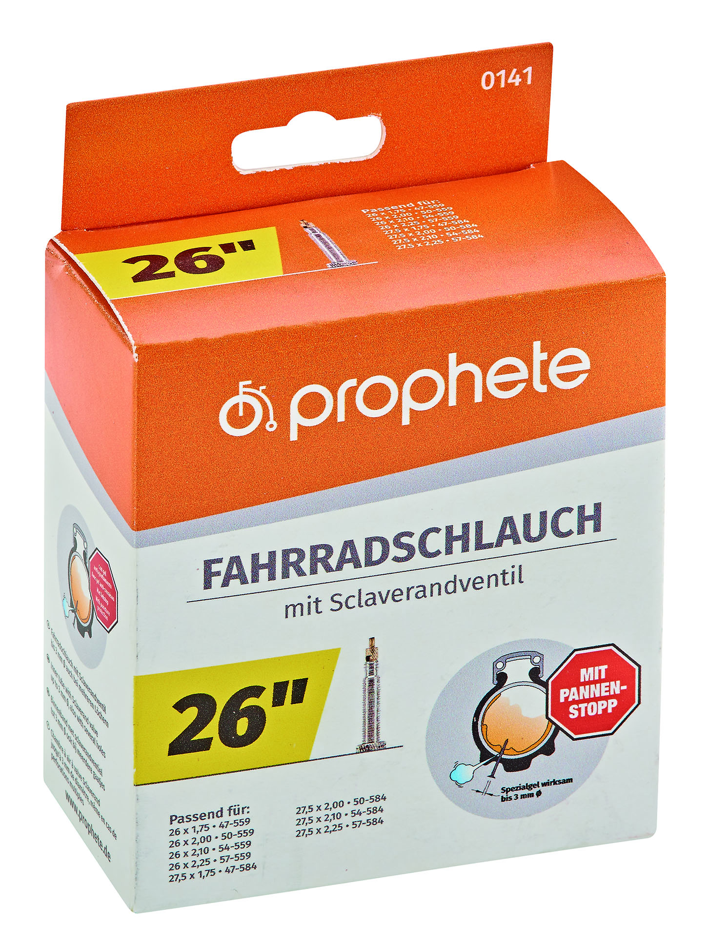 Prophete FAHRRADGRUPPENSCHLAUCH SCLAVERANDVENTIL