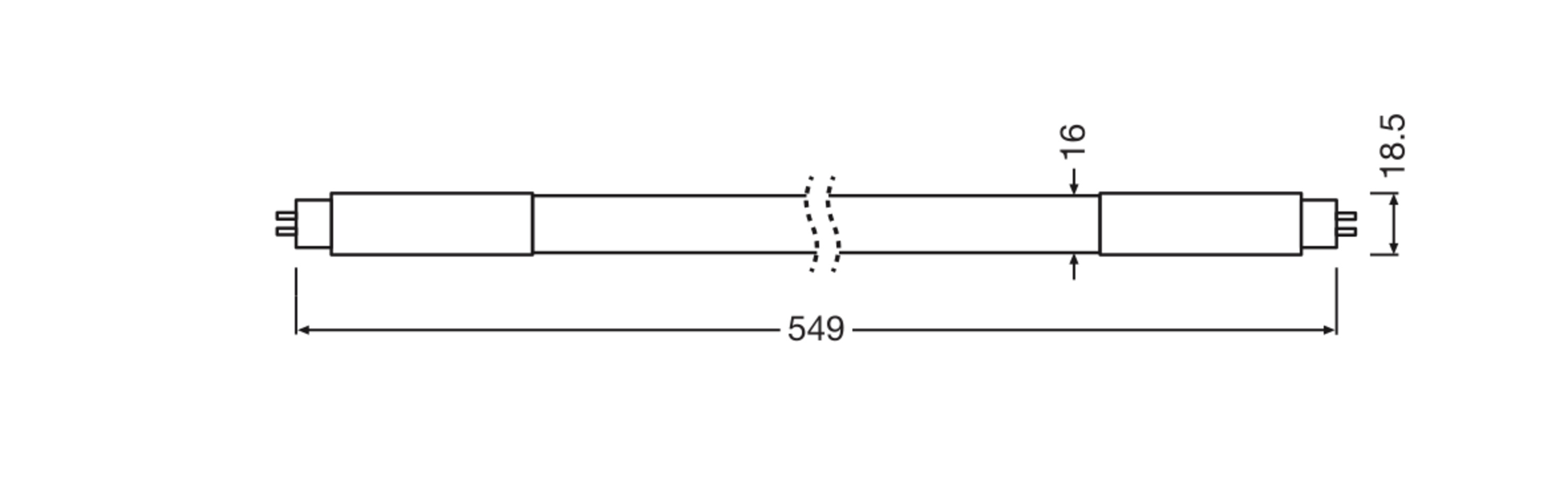 Osram LED Röhre TUBE T5 HF, 549 mm, kaltweiß