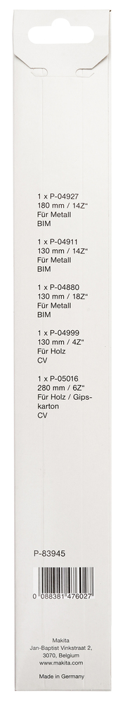 Makita Reciprosägeblatt-Set, 5-tlg.