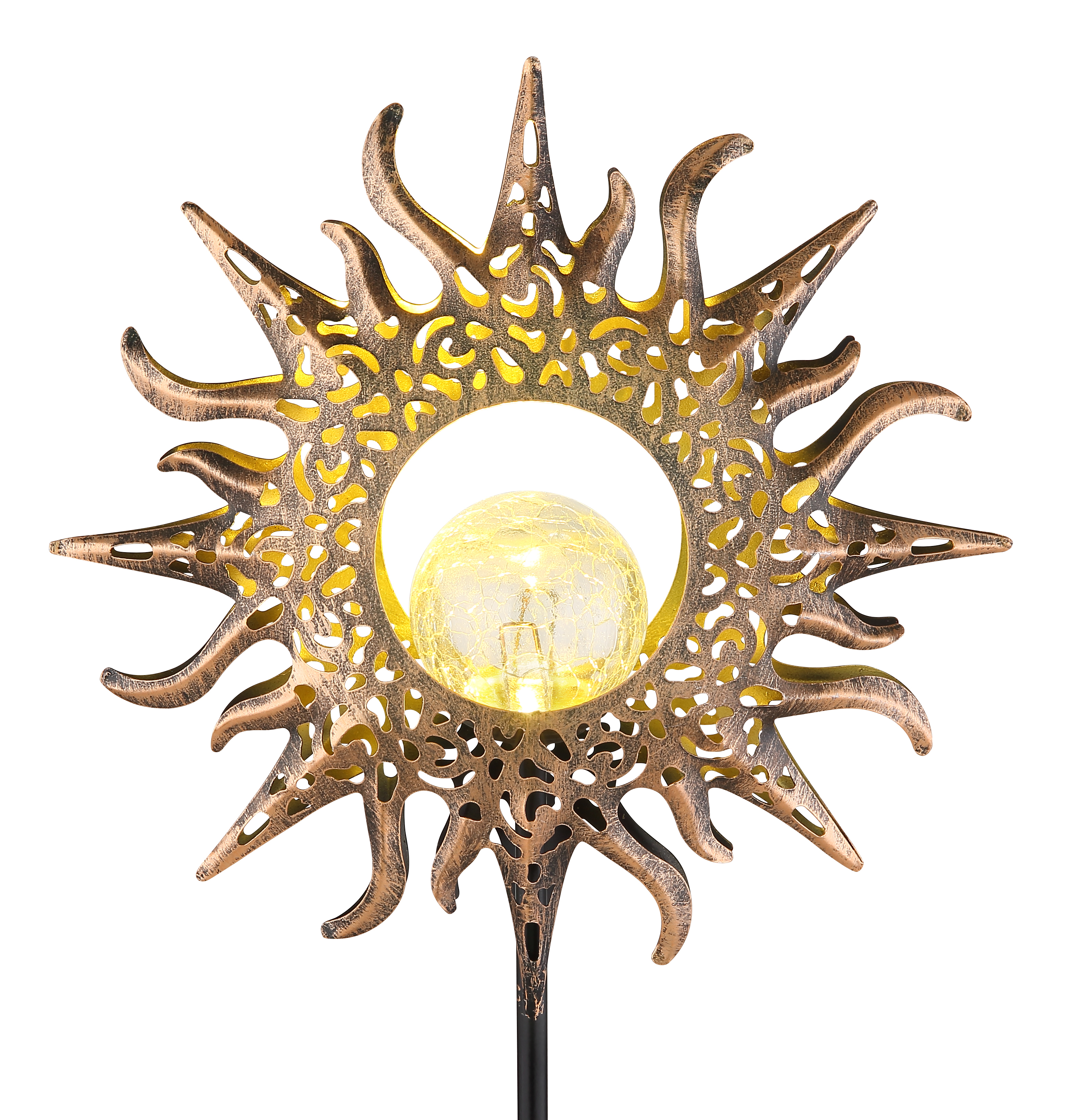 Globo Solarleuchte Metall schwarz matt, 1 x LED Globo Solarleuchte Metall schwarz matt, 1 x LED