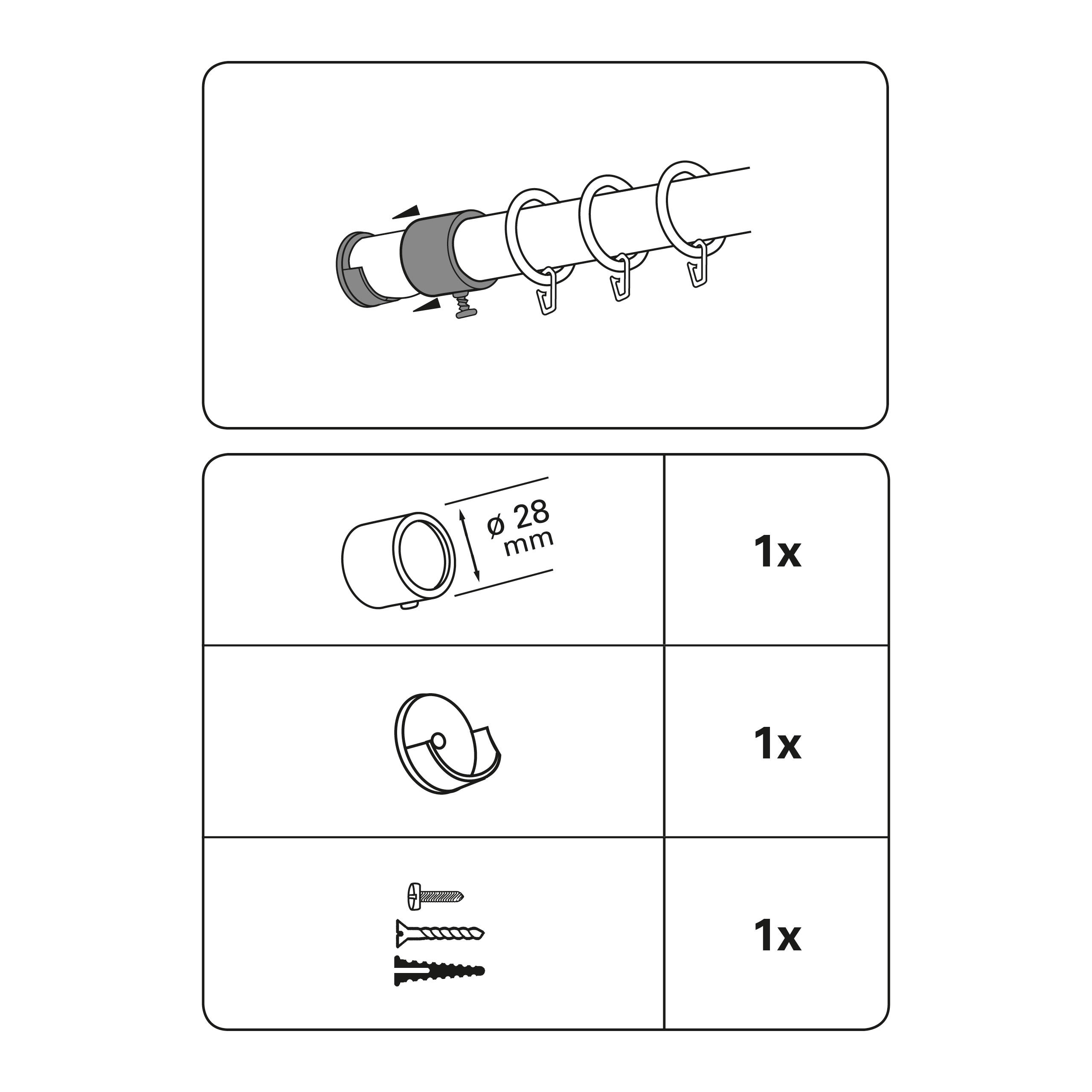 021133_02 GARDINIA K-WANDLAGER ARCH. 28MM WEIß