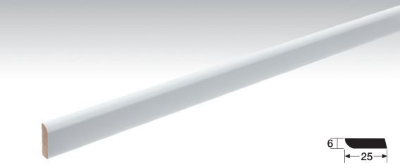 Moderna Deckleiste Reinweiß, 2380 x 25 x 6 mm Moderna Deckleiste Reinweiß, 2380 x 25 x 6 mm