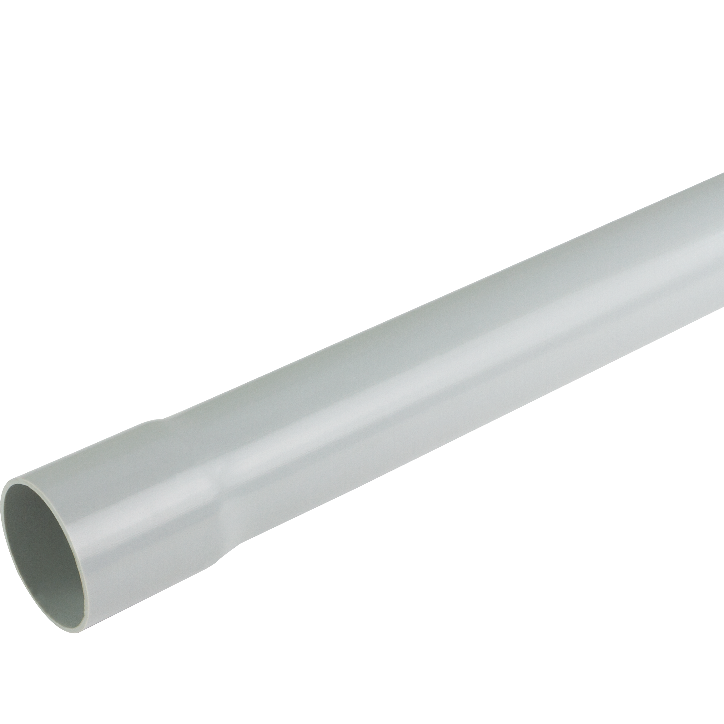REV Iso-Rohr starr 320N / 5cm EN40, 2 Meter, grau, einseitig gemufft