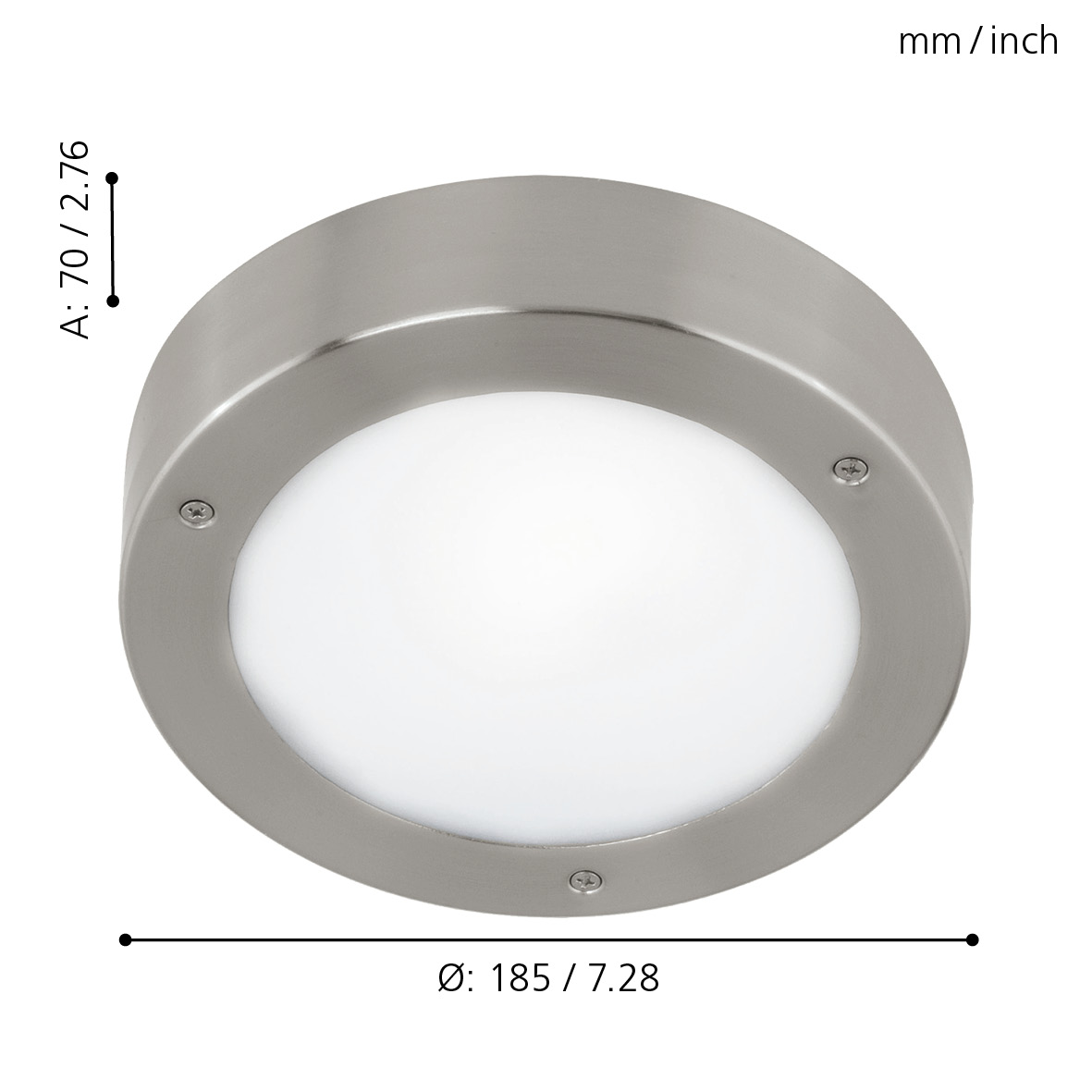 EGLO AUßENLEUCHTE 1X5,4W VENTO 2 EDELSTAHL