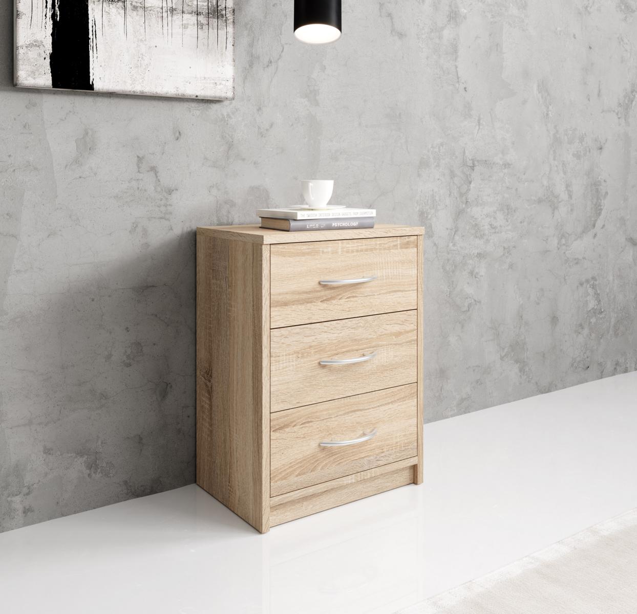 373028-Pepe-Nako-3-SK-Sonoma_38-733-66 PEPE NACHTKOMMODE 3 SCHUBKASTEN SONOMA EICHE