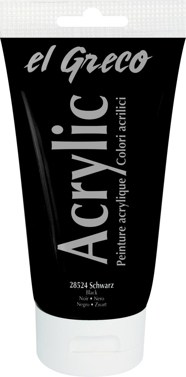 4000798285241 EL GRECO ACRYLIC 150ML SCHWARZ KREUL