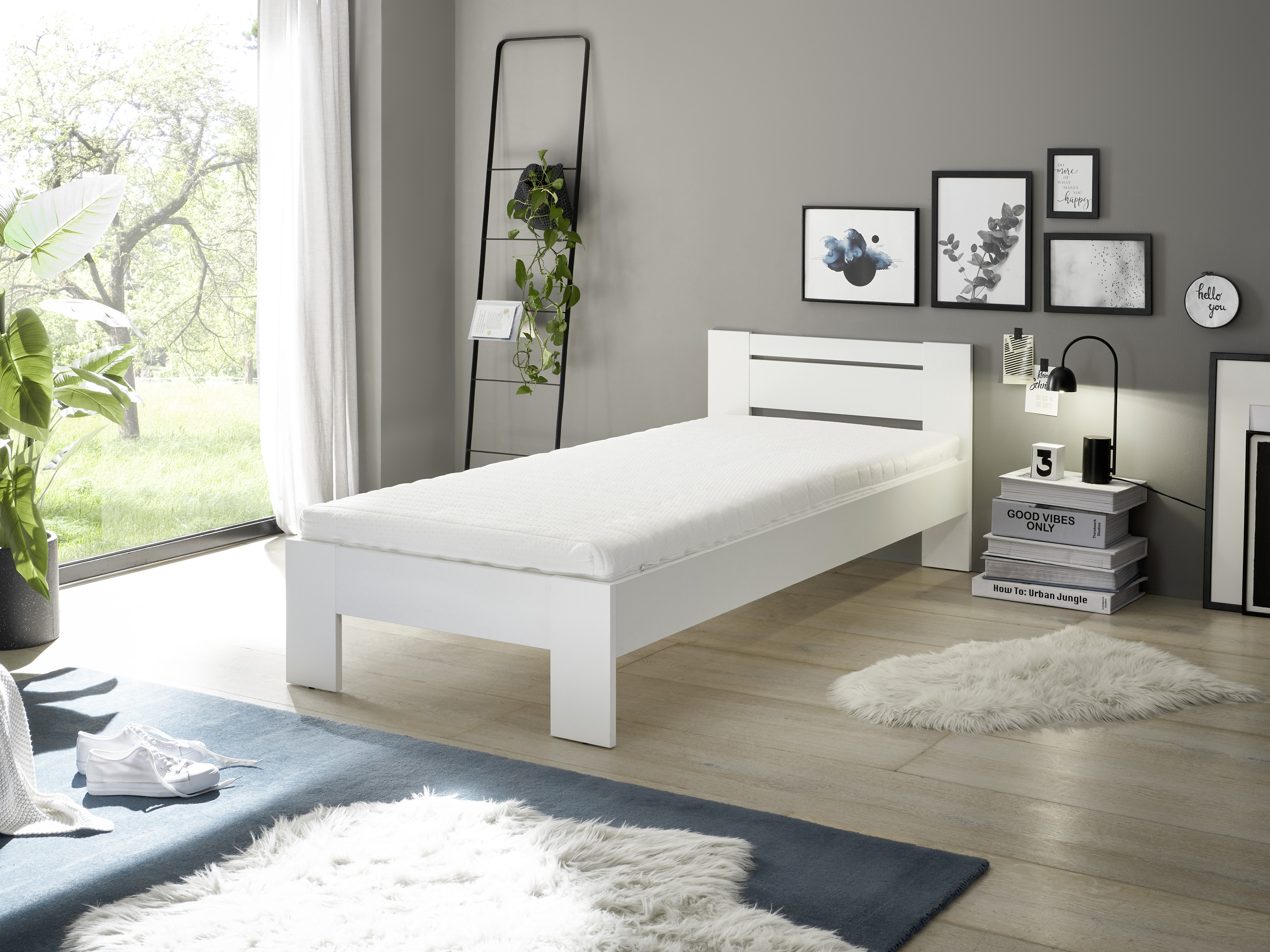 Pol-Power Futonbett Cannes, 90 x 200 cm, weiß