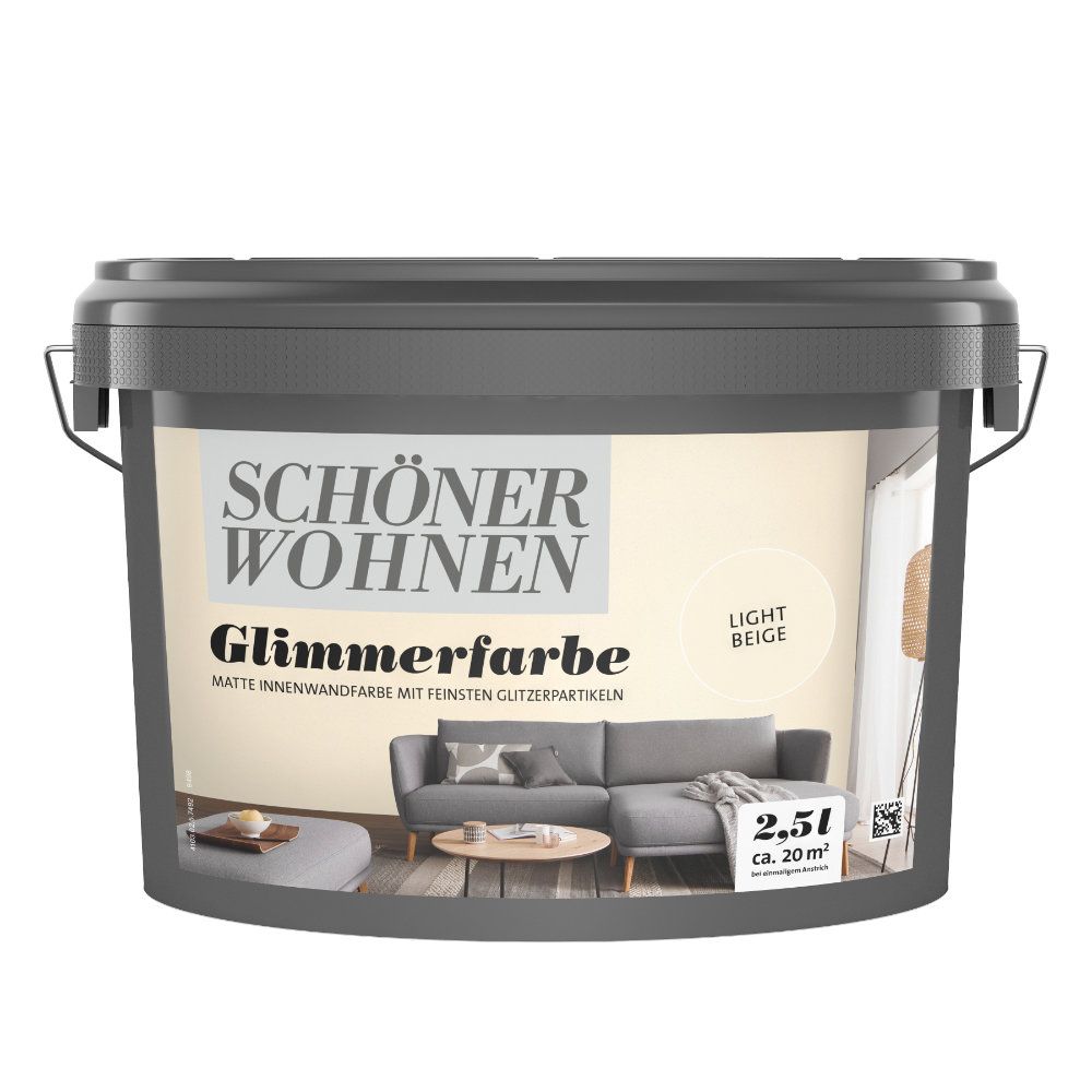 Schöner Wohnen Naturell Glimmerfarbe, light beige, 2,5 L