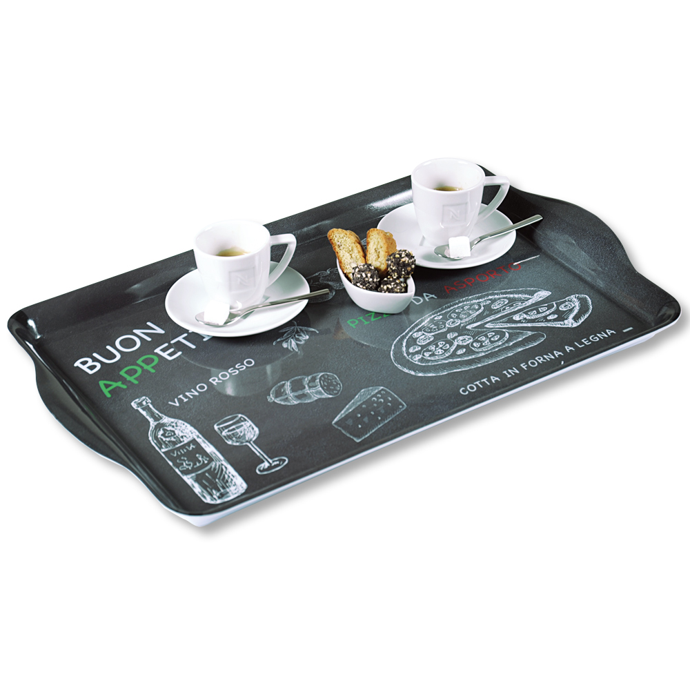 Kesper Serviertablett, Motiv: Ristrorante, 48 x 30 x 3,5 cm Kesper Serviertablett, Motiv: Ristrorante, 48 x 30 x 3,5 cm