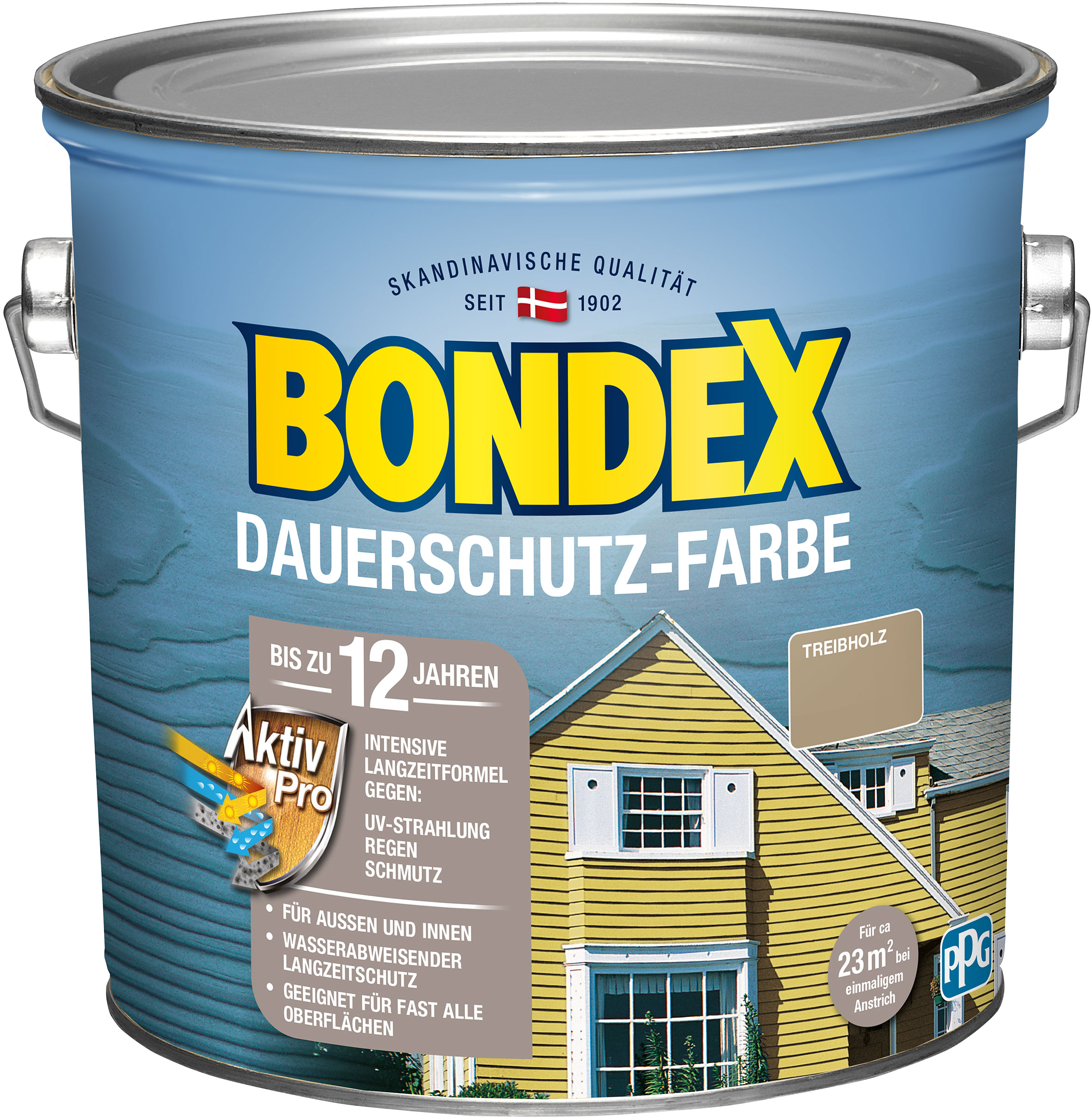 Bondex Dauerschutz-Farbe, treibholz 2,5L Bondex Dauerschutz-Farbe, treibholz 2,5L