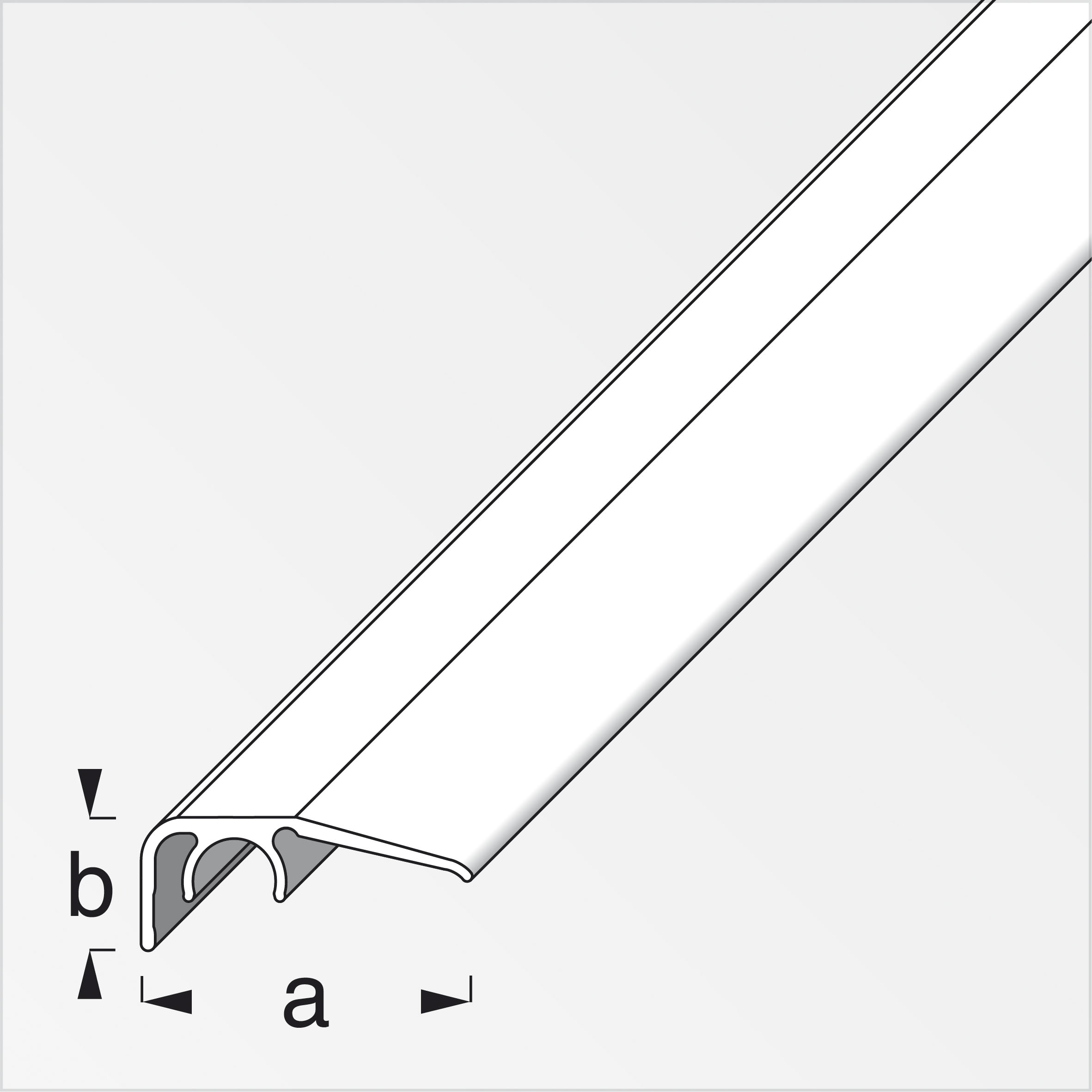 Alfer Abschluss-Profil, 12,5 mm, dunkelgrau gebürstet