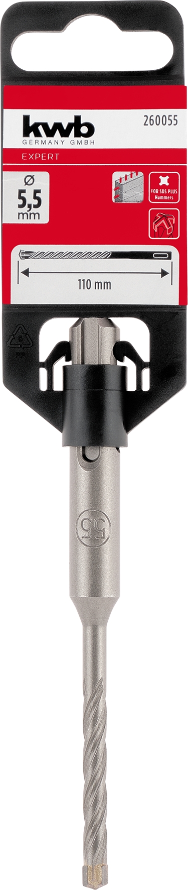 Kwb Hammerbohrer HB4X, 5,5 x 110 mm SB Kwb Hammerbohrer HB4X, 5,5 x 110 mm SB