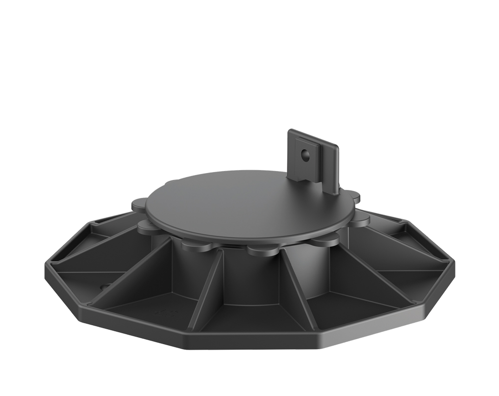 HSI Terra Classic 2 Terrassenlager, Kunststoff schwarz, Aufbauhöhe: 3,5 - 6,5 cm HSI Terra Classic 2 Terrassenlager, Kunststoff schwarz, Aufbauhöhe: 3,5 - 6,5 cm