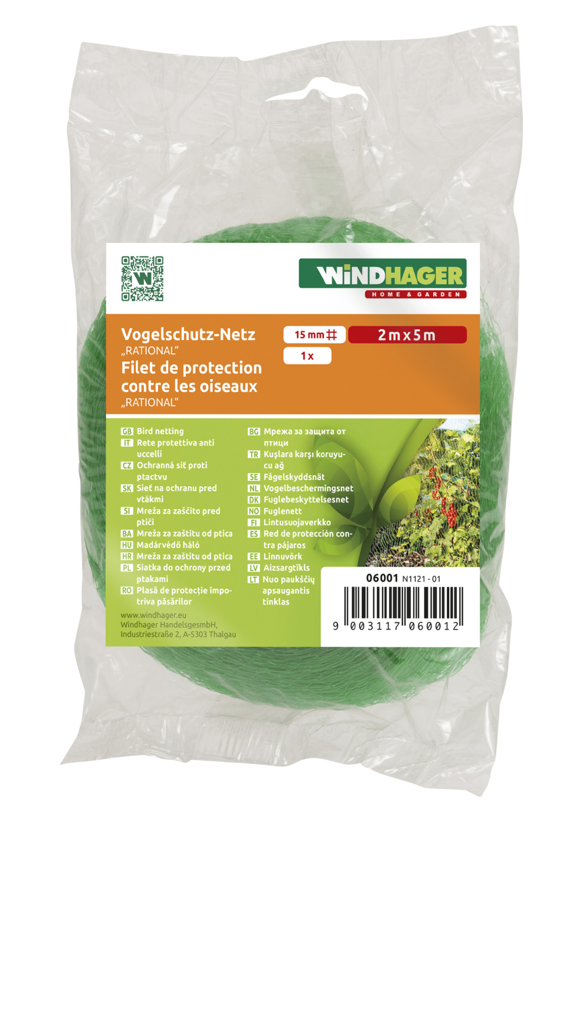 9003117060012 Vogelschutz-Netz Rational 5X2m 15mm