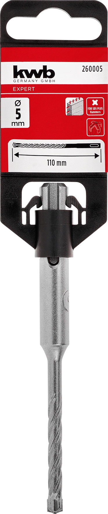 Kwb Hammerbohrer HB4X, 5 x 110 mm SB Kwb Hammerbohrer HB4X, 5 x 110 mm SB
