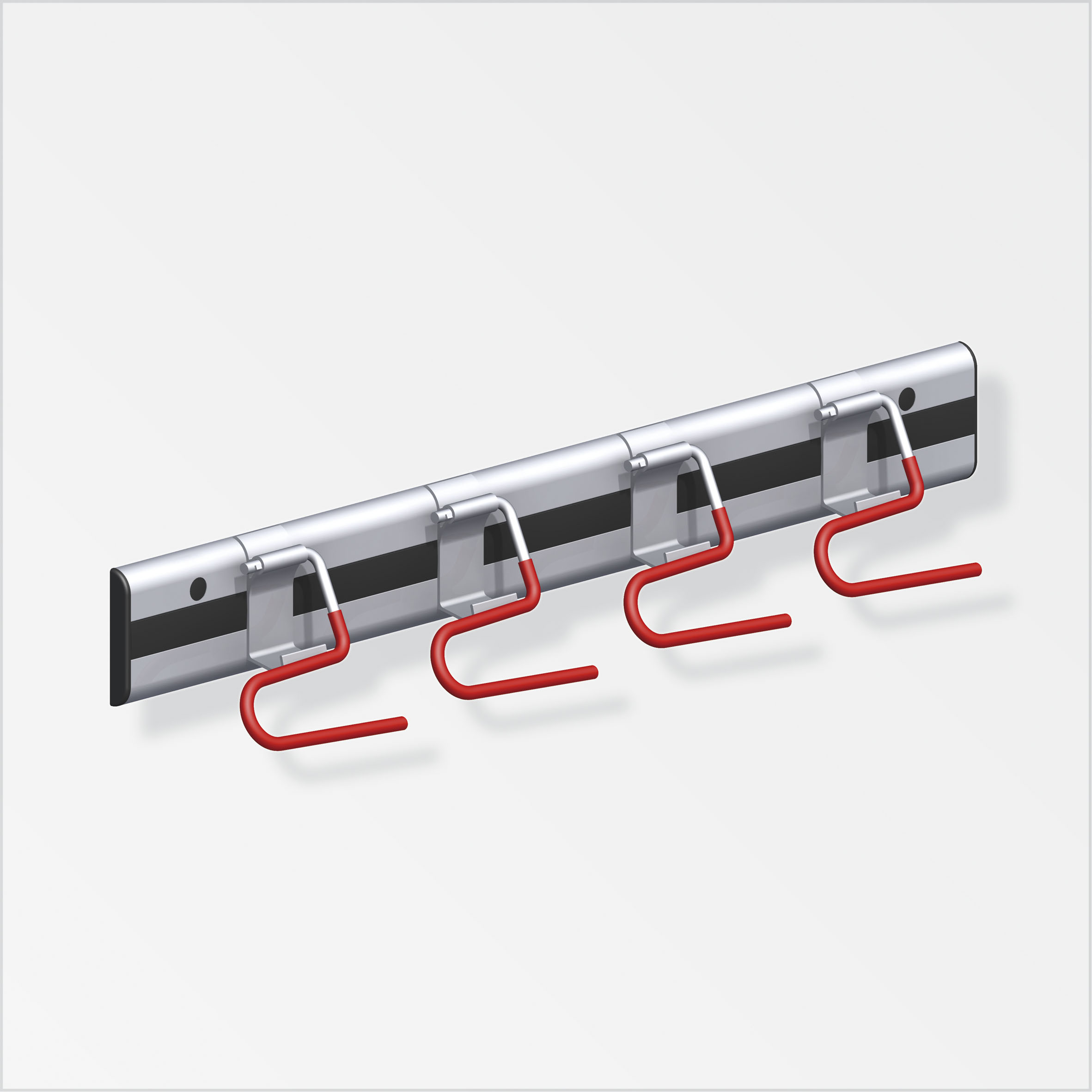 Alfer Skihalter mit coaxis®-Profil, breit, 500 mm, 4 Haken Alfer Skihalter mit coaxis®-Profil, breit, 500 mm, 4 Haken