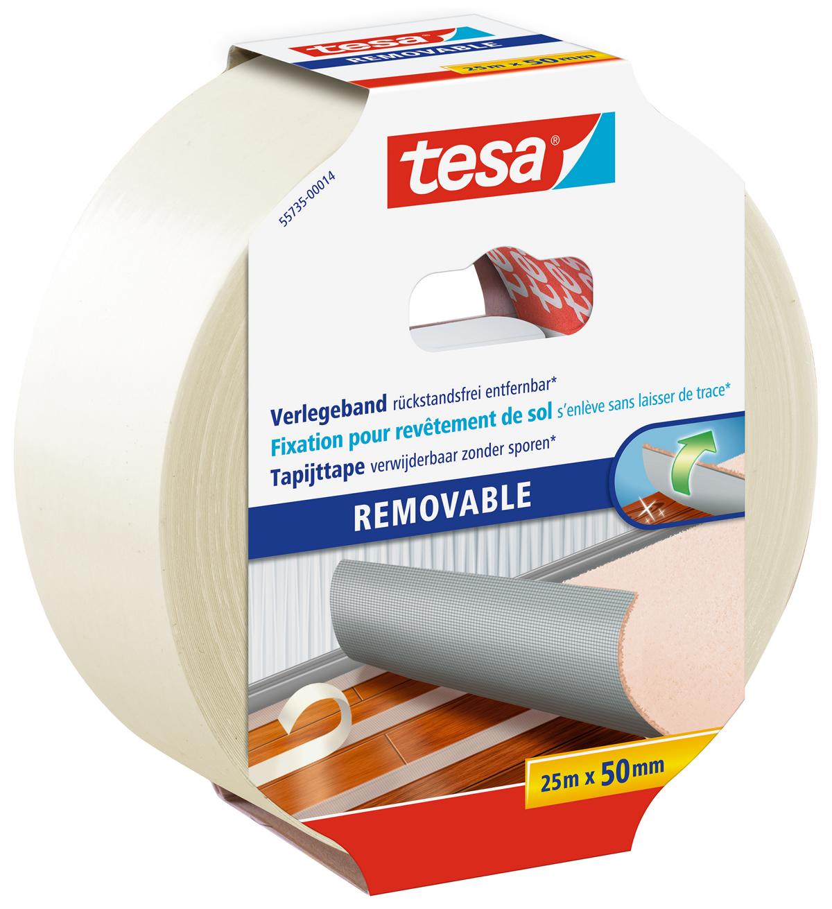 tesa_Floorlaying_Removable_557350001411_LI406_left_pa tesa Verlegeband, rückstandsfrei entfernbar, 25 m