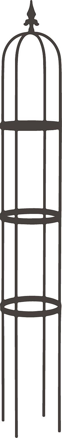 Pink Garten Rankhilfe Obelisk Oscar 150, schwarz, PE coatet