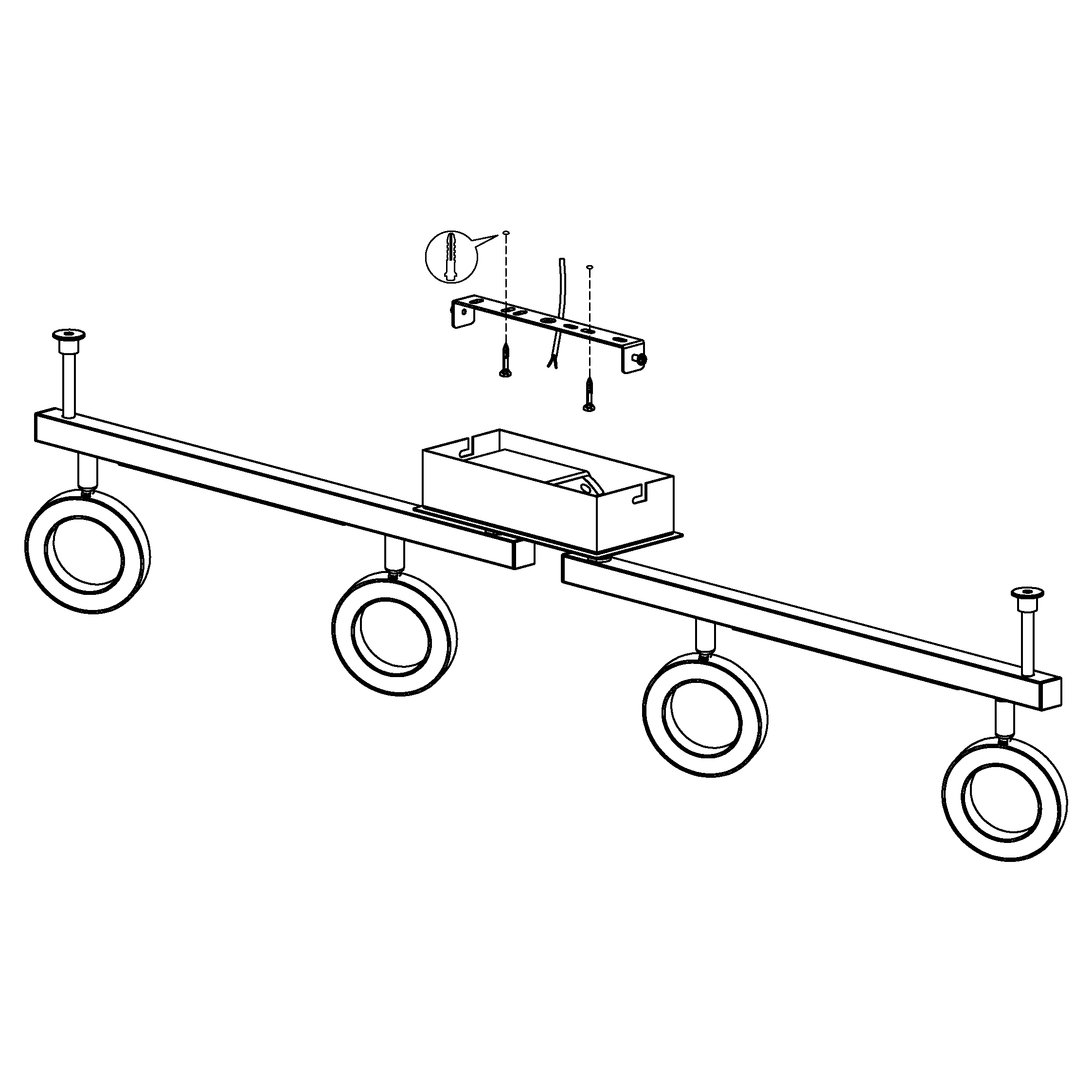 EGLO SPOT 4X3,2W 2X3,3W CARDILLIO1