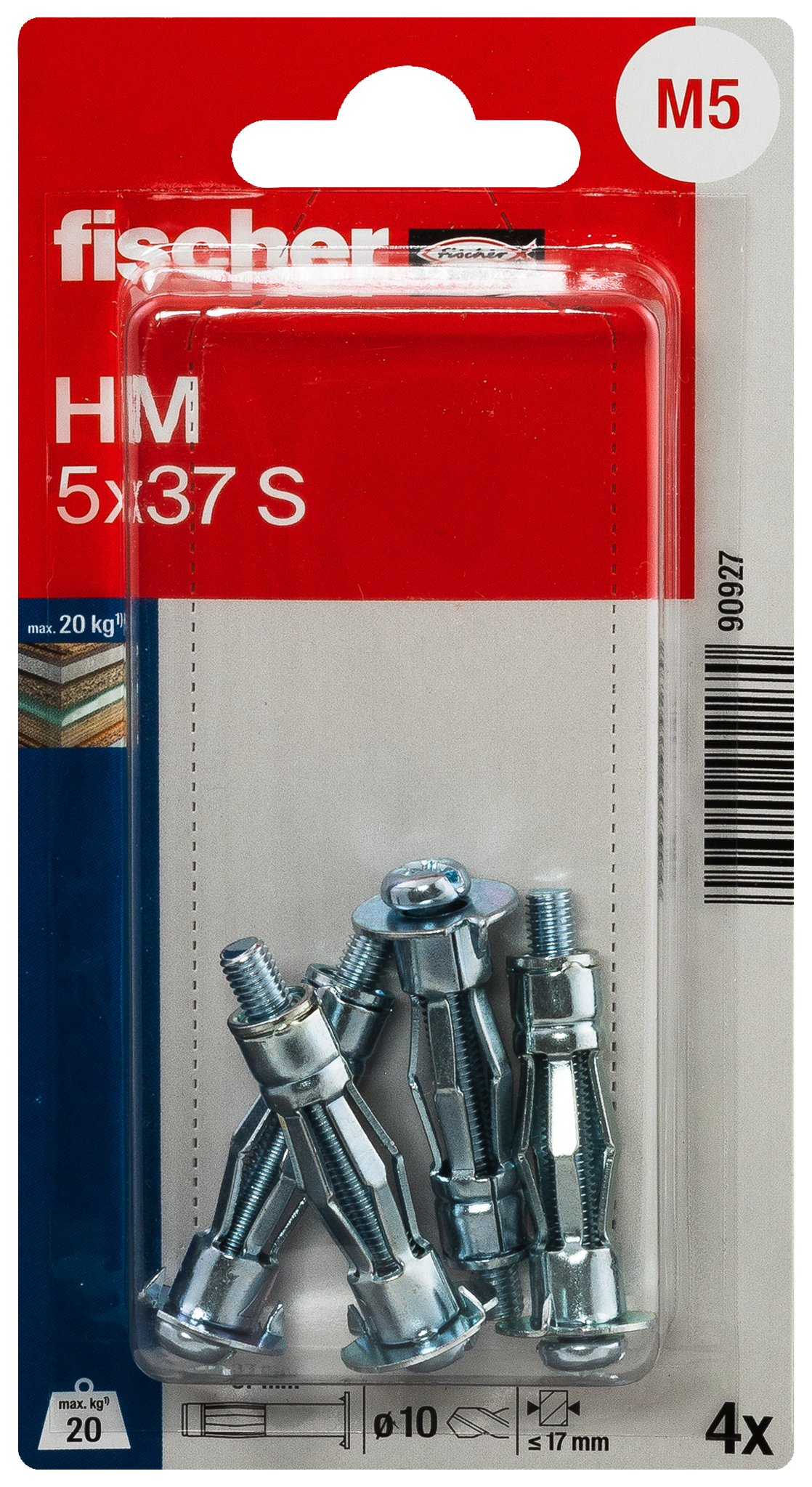 fischer Hohlraum-Metalldübel HM 5 x 37 S K (4) fischer Hohlraum-Metalldübel HM 5 x 37 S K (4)