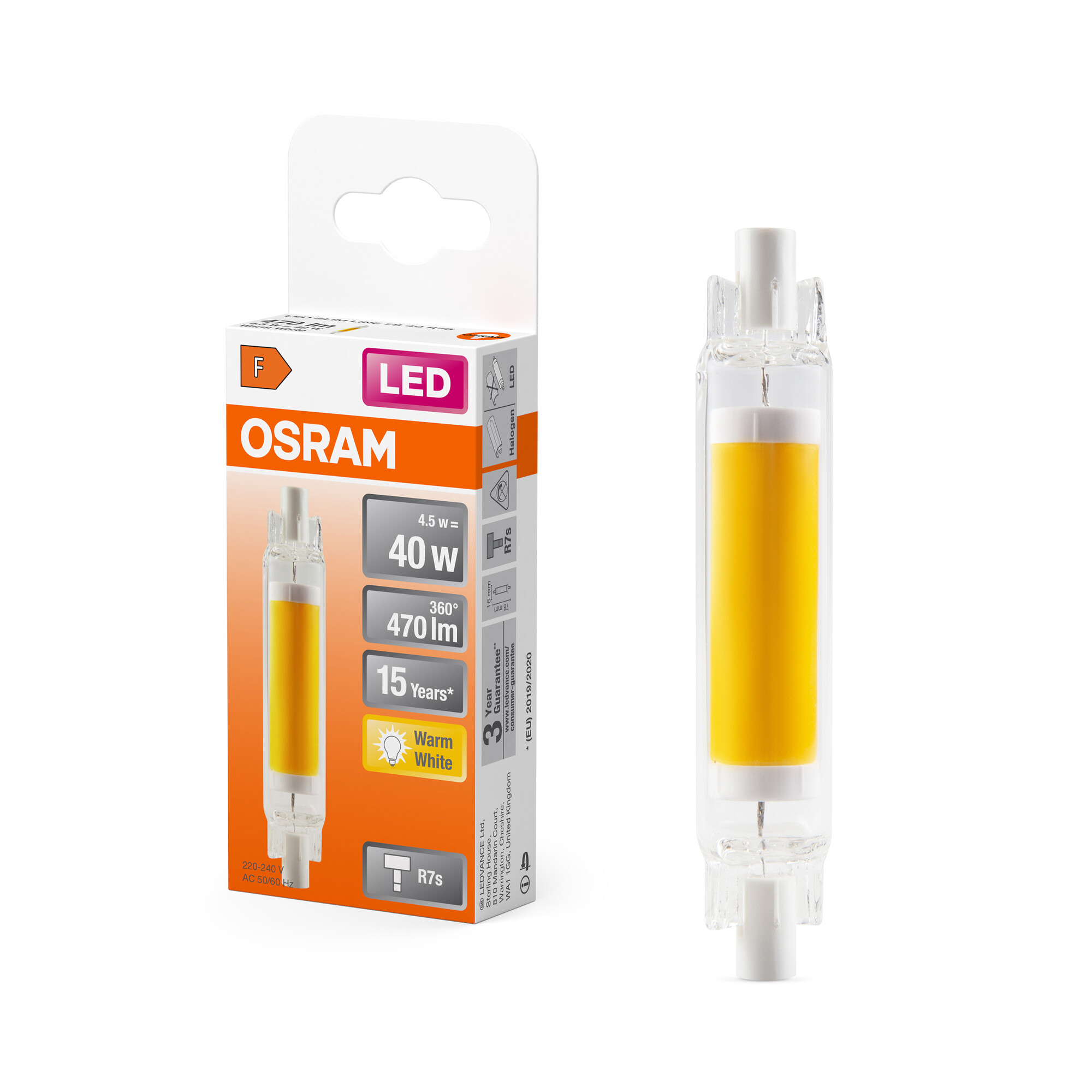 Osram LED Slim Line Lampe, 4.5W, warmweiß