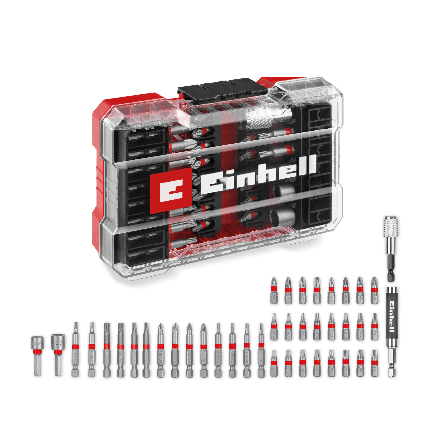 Einhell Bit- und Magnetbithalter-Set, M-CASE, 42-tlg. Einhell Bit- und Magnetbithalter-Set, M-CASE, 42-tlg.