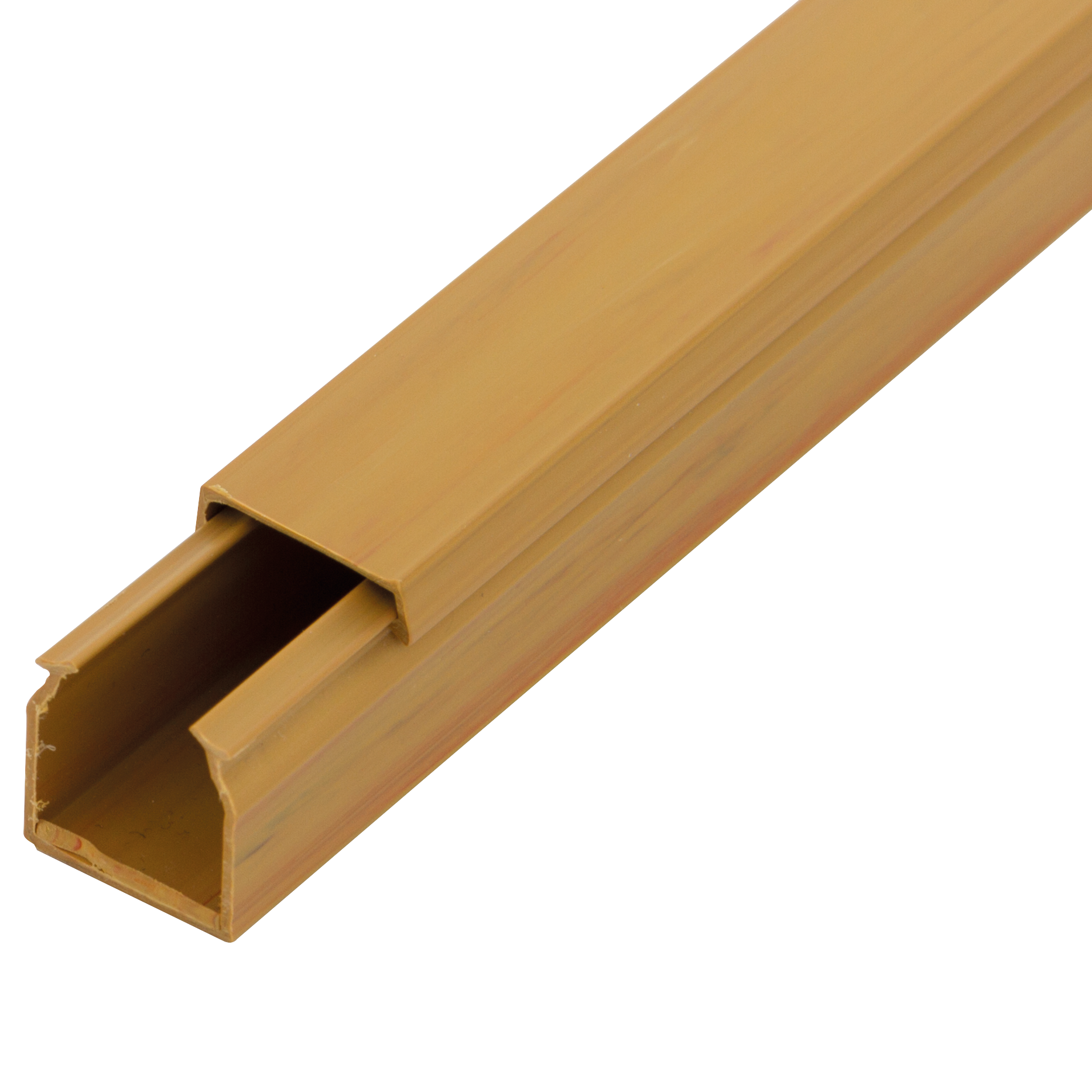 REV Kunststoff-Kabelkanal 15 x 15 mm, mit abnehmbaren Deckel, 2 m, buche Holz