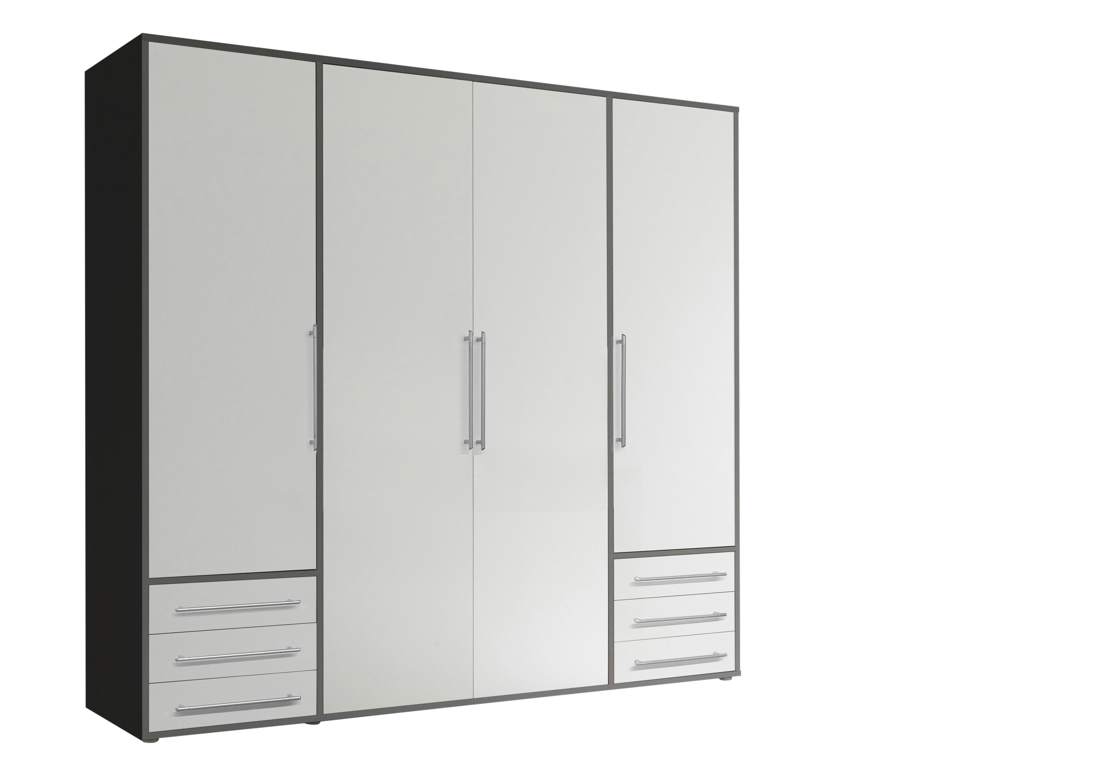 Pol-Power Kleiderschrank Lyss, graphit/weiß Pol-Power Kleiderschrank Lyss, graphit/weiß
