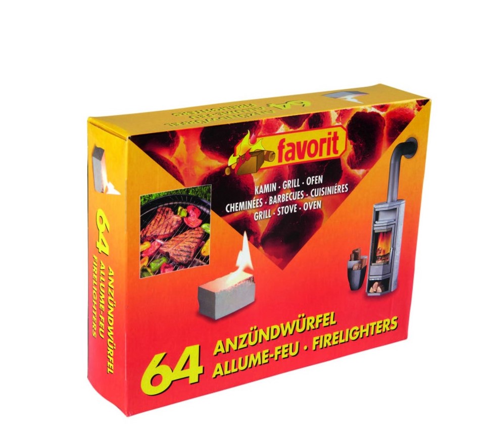 Favorit Anzündwürfel, 64 Stück