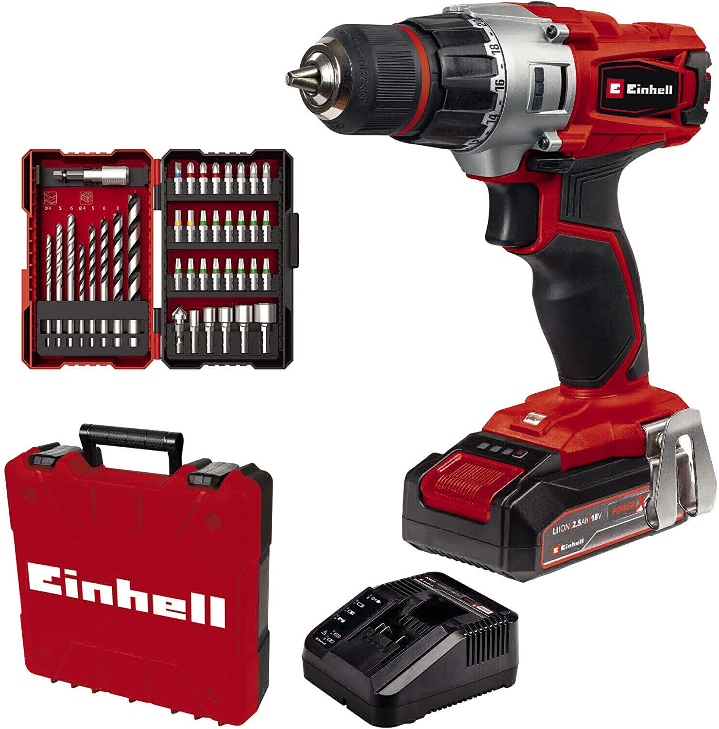 Einhell Akku-Schlagbohrschrauber TE-CD 18/40 Li-i +64 (2x2,0Ah Akkus) Einhell Akku-Schlagbohrschrauber TE-CD 18/40 Li-i +64 (2x2,0Ah Akkus)