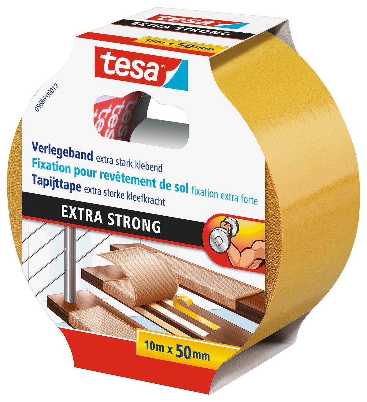 tesa_Floorlaying_056860001811_LI406_right_pa tesa Verlegeband, extra stark klebend, 10 m