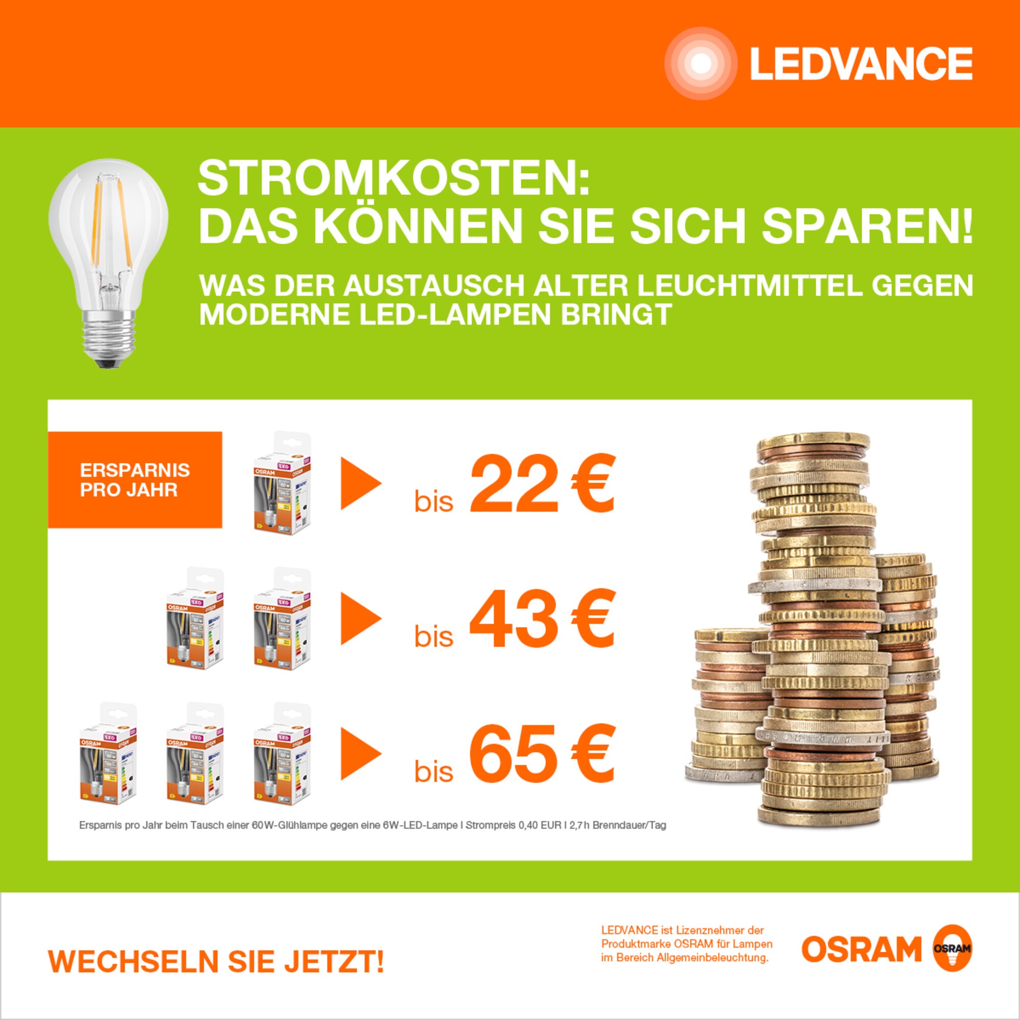 Osram Leuchtmittel Classic matt, E27
