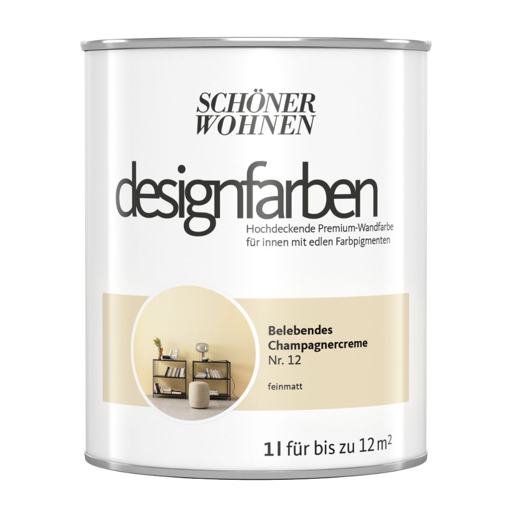 Schöner Wohnen Designfarbe, belebendes champagnergelb, 1L