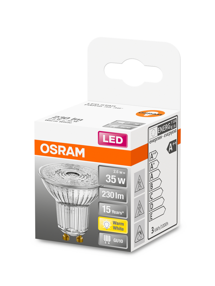 4058075233263_Packaging_image OSRAM LEUCHTMITTEL LSPAR163536 2,3W/827 GU10 230V