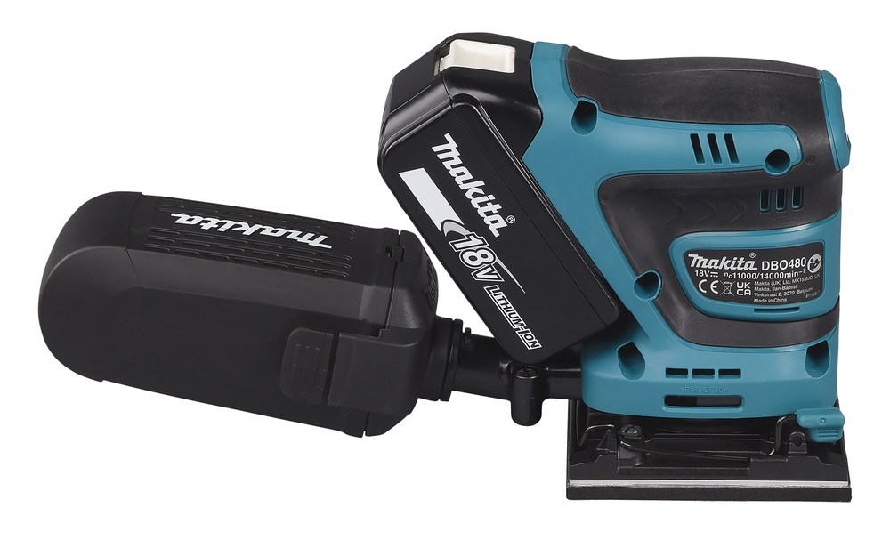 Makita Akku-Schwingschleifer DBO480, 18V (Ohne Akku, ohne Ladegerät)