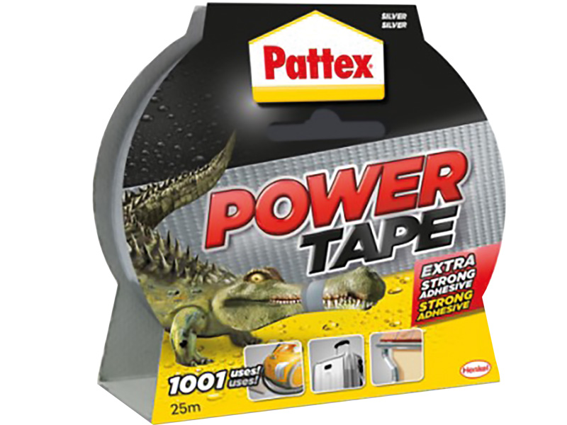 Pattex Power Tape silber Rolle, 25 m x 50 mm