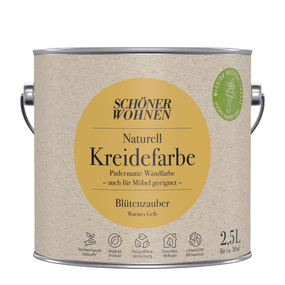 Schöner Wohnen Naturell Kreidefarbe, blütenzauber, 2,5L Schöner Wohnen Naturell Kreidefarbe, blütenzauber, 2,5L