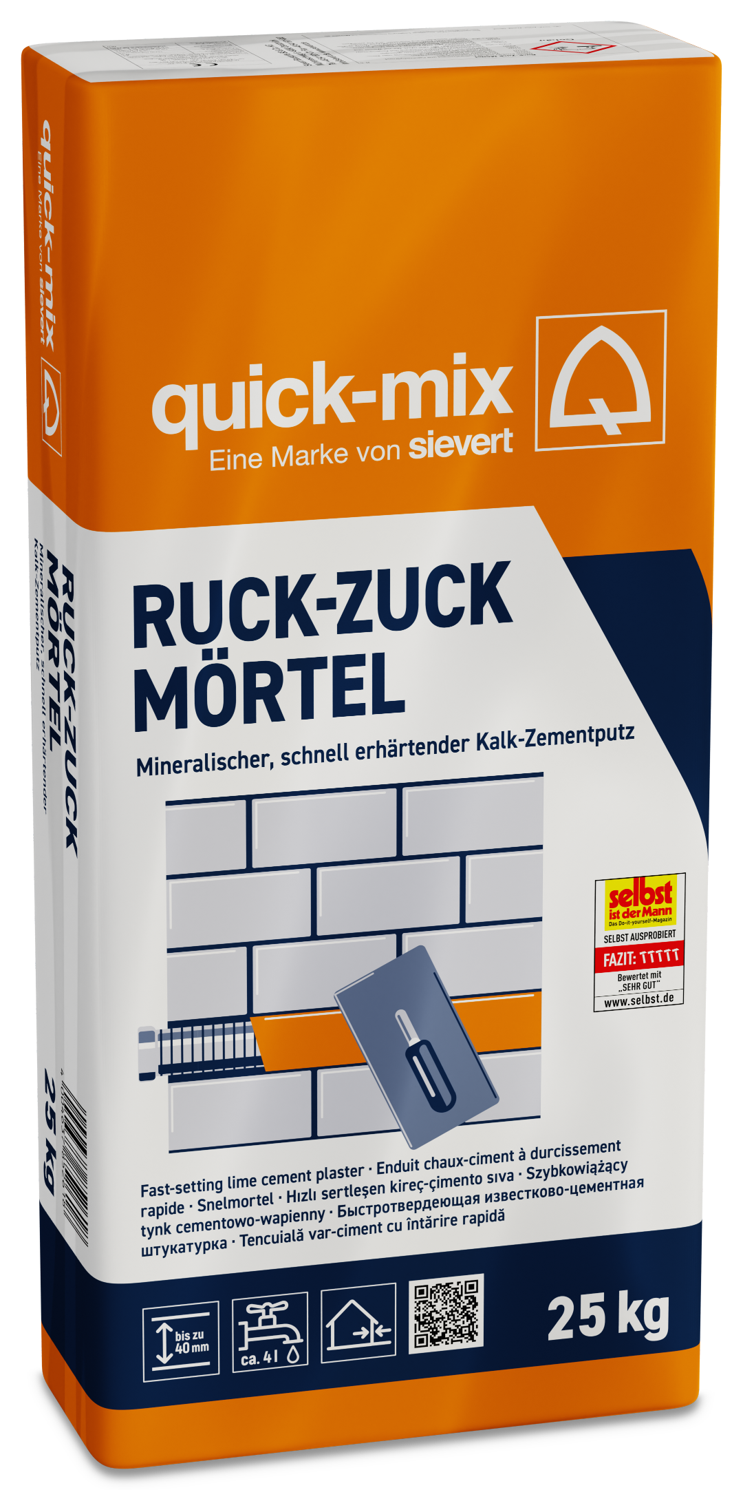 Quick-Mix Ruck-Zuck-Mörtel, 25 kg Quick-Mix Ruck-Zuck-Mörtel, 25 kg