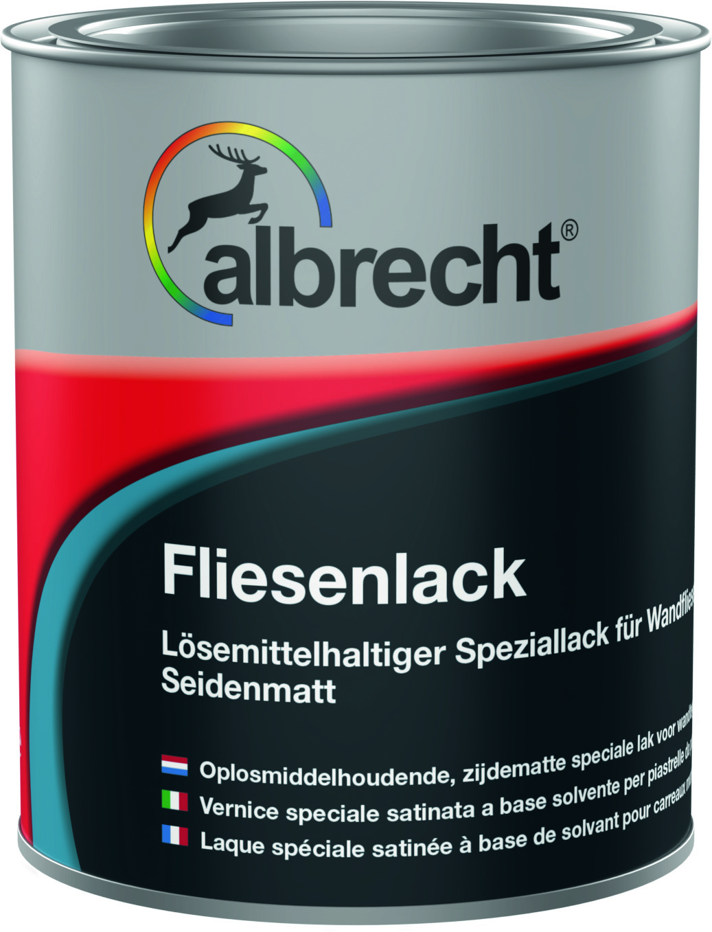 Albrecht Fliesenlack seidenmatt lichtgrau, 750 ml Albrecht Fliesenlack seidenmatt lichtgrau, 750 ml