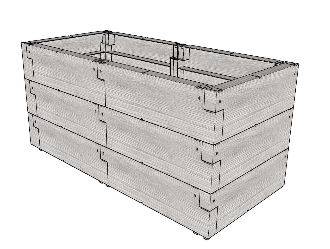 Juwel_HB_Timber_3er-Set Juwel Hochbeet Timber 3er-Set