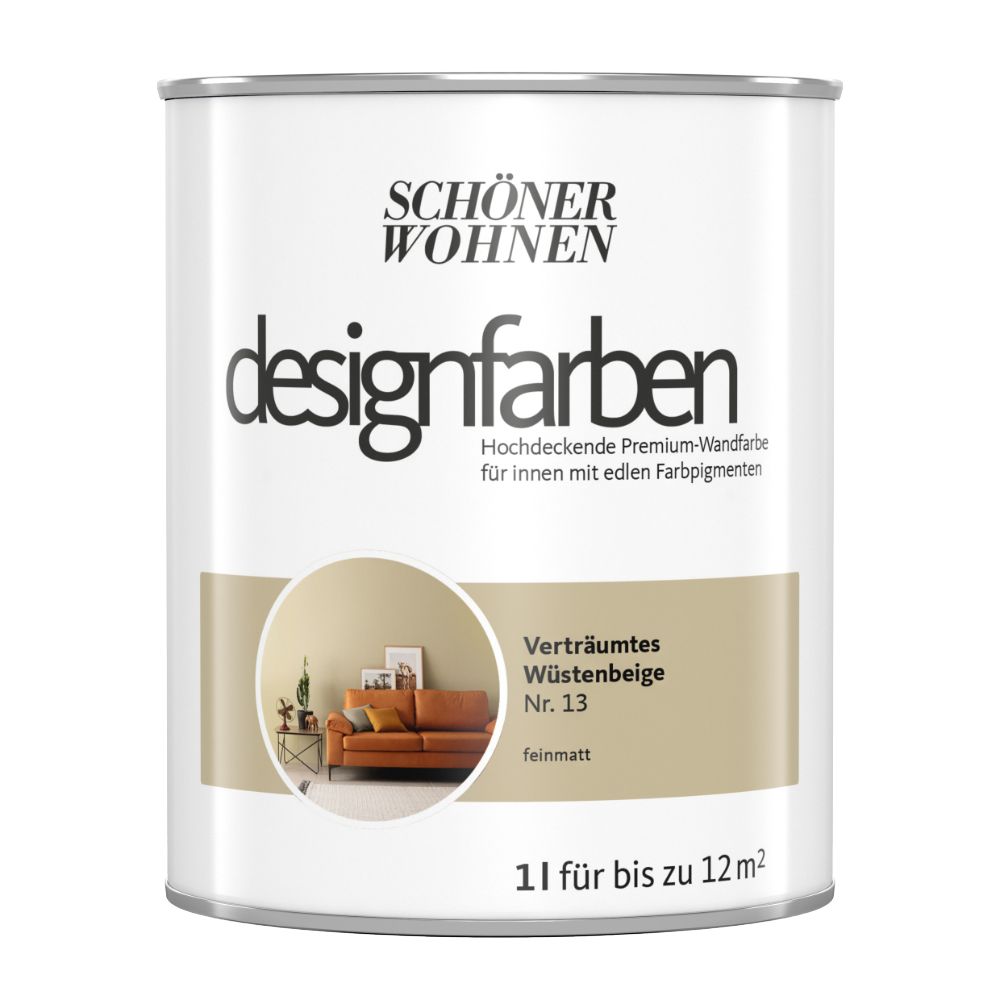 Schöner Wohnen Designfarbe, verträumtes wüstengelb, 1L