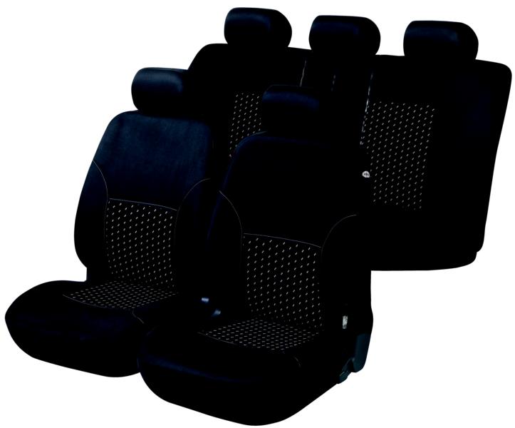 Walser Sitzbezug Dotspot, 6-teilig, schwarz/grau
