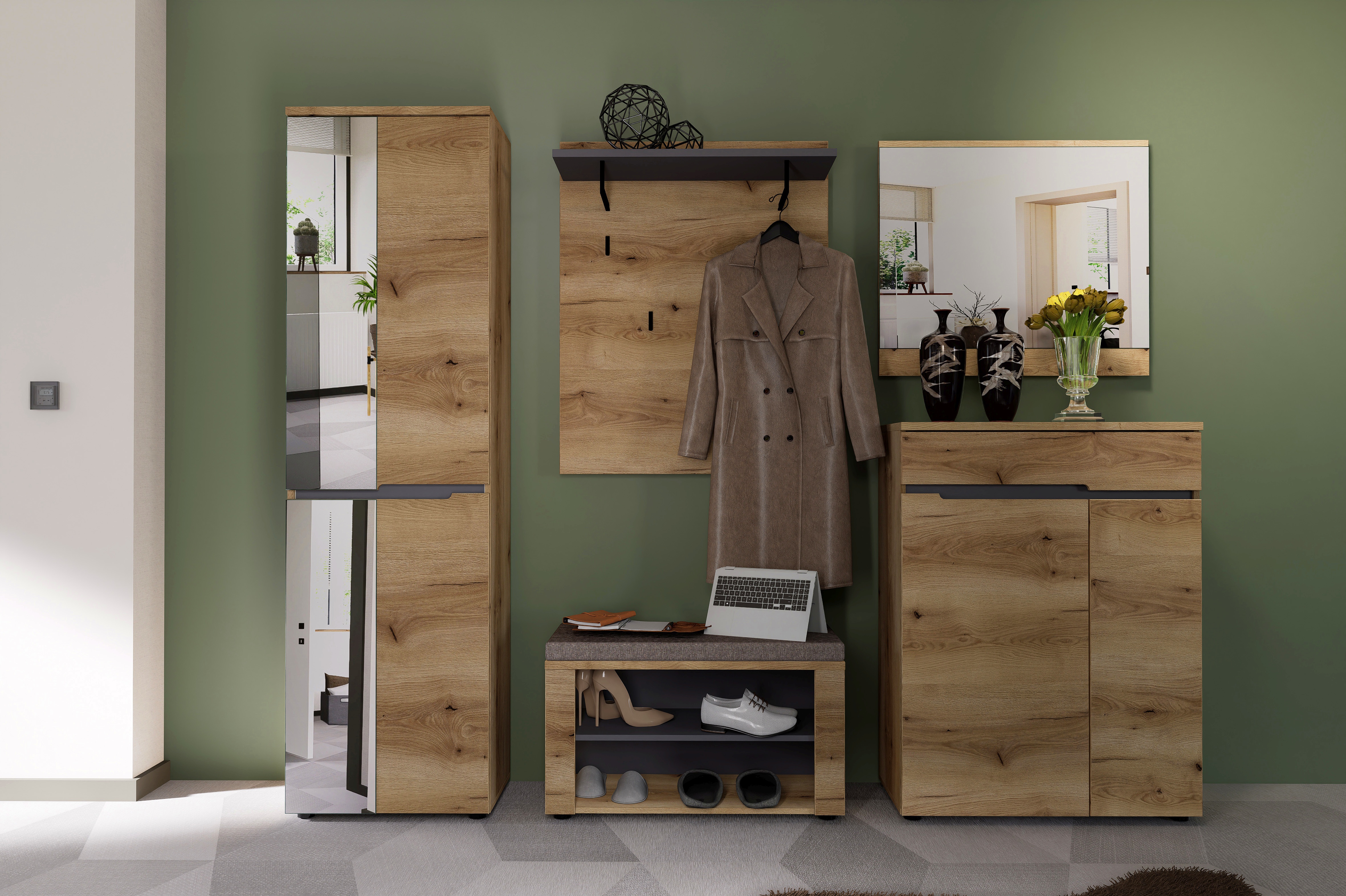 Innostyle Garderoben-Kombination Fargo, Evoke Eiche