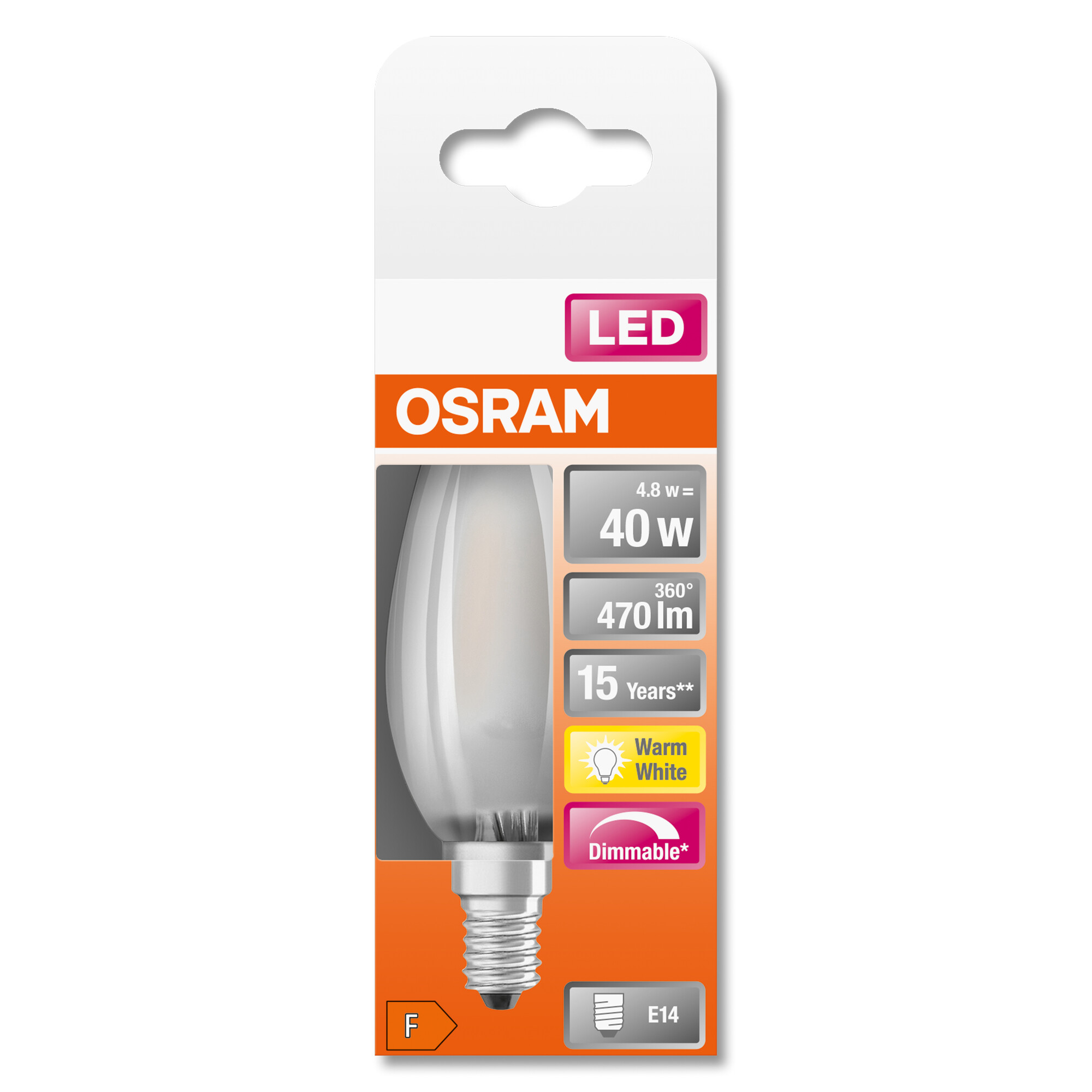 Osram LED Superstar Classic B 40 Frosted, E14 Osram LED Superstar Classic B 40 Frosted, E14