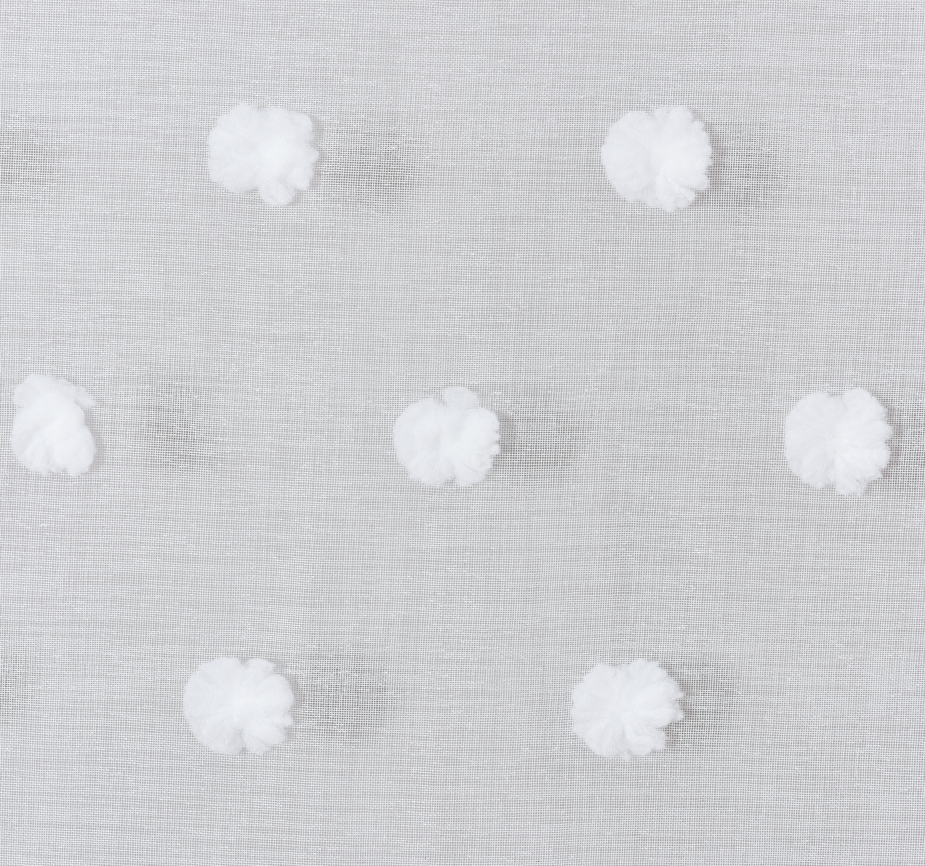 Elbersdrucke Transparenter Fertigvorhang Fluffy Dots 00, weiß, 140 x 255 cm