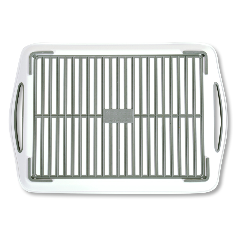 Kesper Serviertablett, rutschfest, PP-Kunststoff, weiß, 45,5 x 32 x 4,5 cm Kesper Serviertablett, rutschfest, PP-Kunststoff, weiß, 45,5 x 32 x 4,5 cm