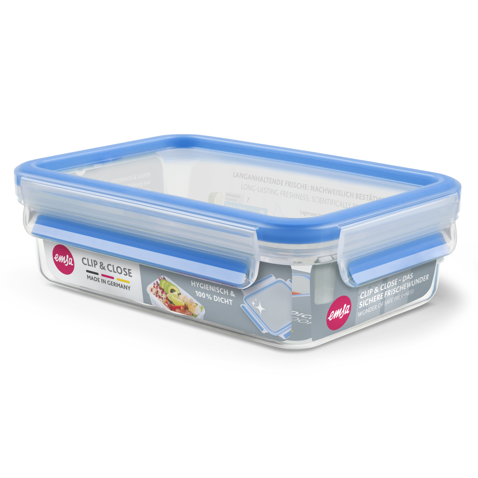 EMSA Clip & Close Frischhaltedose 0,8 L, rechteckig EMSA Clip & Close Frischhaltedose 0,8 L, rechteckig