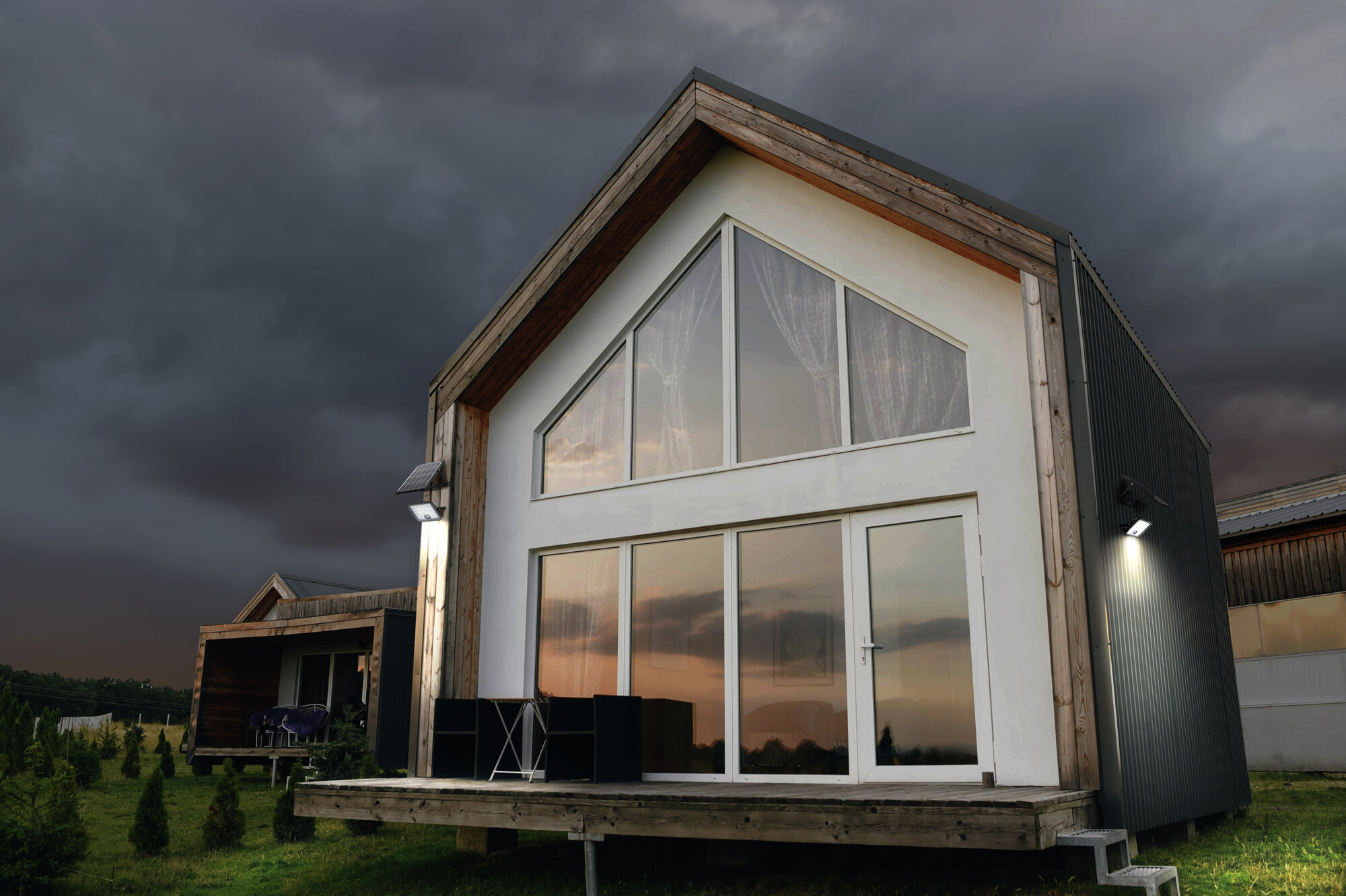 Osram LED-Solar-Außenleuchte Endura, schwarz, 30W